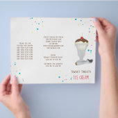 シンプル モダン アイスクリーム スプリンクラーズ ミニマリスト キュート チラシ (手)