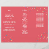 シンプル モダン アイスクリーム スプリンクラーズ ミニマリスト ピンク チラシ (裏面)