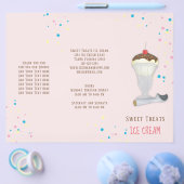 シンプル モダン アイスクリーム スプリンクラーズ ミニマリスト ピンク チラシ (シングル)