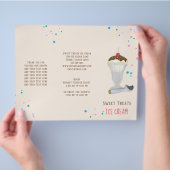 シンプル モダン アイスクリーム スプリンクラーズ ミニマリスト ブラウン チラシ (手)