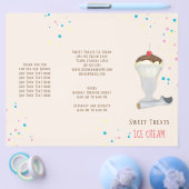 シンプル モダン アイスクリーム スプリンクラーズ ミニマリスト ブラウン チラシ (シングル)