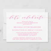 シンプル モダン アーチ スクリプト 卒業式 招待状 (裏面)