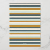 シンプル モダン アーチ フォト 箔シーズンカード (裏面)