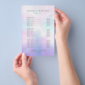 シンプル モダン イリデセント サロン サービス メニュー (ハンドル)