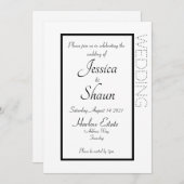 シンプル モダン インビテーション ホワイト (正面/裏面)