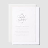 シンプル モダン ウェディング ウィムジー スクリプト ブライダル シャワー ベラム紙招待状 (オフセット)