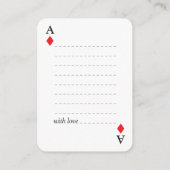 シンプル モダン ウェディング ゲストブック/サイン カード (裏面)