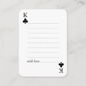 シンプル モダン ウェディング ゲストブック/署名カード エンクロージャーカード (裏面)