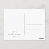 シンプル モダン ウェディング フォト サンクス ポストカード (裏面)