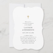 シンプル モダン エレガント おしゃれ 洗礼 招待状 (正面)