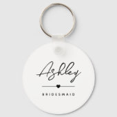 シンプル モダン エレガント オーダーメイド ブライズメイド ネーム キーホルダー (裏面)