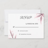 シンプル モダン エレガント クラシック ウェディング RSVP (正面)