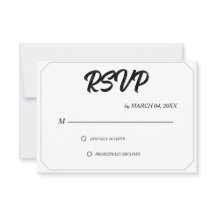 シンプル モダン エレガント クラシック ウェディング RSVP