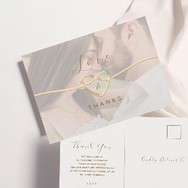 シンプル モダン エレガント 写真 結婚式 御礼 カード