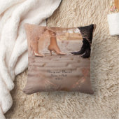 シンプル モダン エレガント 結婚 2 人 写真 クリスマス クッション (ブランケット)