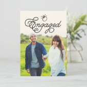 シンプル モダン エンゲージパーティー フルフォト 招待状 (スタンド正面)