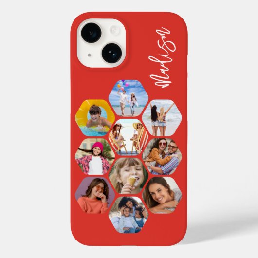 シンプル モダン オリジナル マルチフォトコラージュ Case-Mate iPhoneケース (裏面)