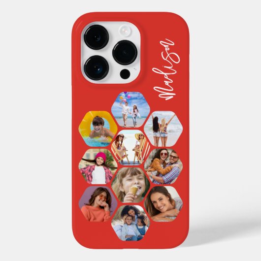 シンプル モダン オリジナル マルチフォトコラージュ Case-Mate iPhoneケース (裏面)