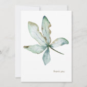シンプル モダン オーダーメイド トロピカル グリーン サンキューカード (正面)