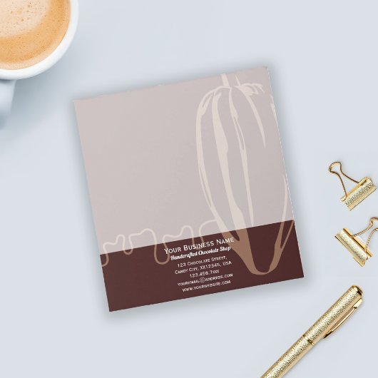 シンプル モダン カカオ ポッド ショコラティエ チョコレート ショップ ノートパッド
