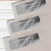 シンプル モダン カスタム | ヤシの木 | 返送先住所 ラベル