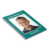 シンプル モダン カスタム 名前と写真 ノートブック (右側)