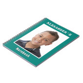 シンプル モダン カスタム 名前と写真 ノートブック (左側)