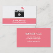 シンプル、モダン、カメラマンを結婚するカメラ 名刺 (正面/裏面)