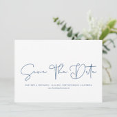 シンプル モダン カリグラフィー 非写真 Save The Date 招待状 (スタンド正面)