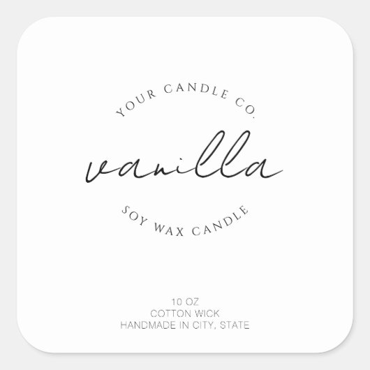 シンプル モダン キャンドル ラベル (正面)