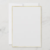 シンプル モダン クラシック ゴールド フレーム アイボリー ウェディング 招待状 (裏面)