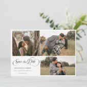 シンプル モダン クラシック | フォト セーブザデート 招待状 (スタンド正面)