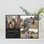 シンプル モダン クラシック | フォト セーブ ザ デート 招待状 (スタンド正面)