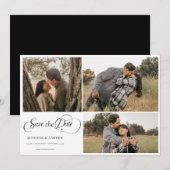 シンプル モダン クラシック | フォト セーブ・ザ・デート 招待状 (正面/裏面)