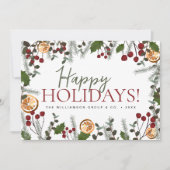 シンプル モダン クリスマス パイン ホーリー カンパニー名 (正面)