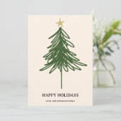 シンプル モダン グリー ネイチャー クリスマス ツリー フラット (スタンド正面)