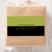 シンプル モダン コントラスト ビジネス カード ラベル (インサイチュ)