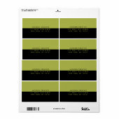 シンプル モダン コントラスト ビジネス カード ラベル (フルシート)