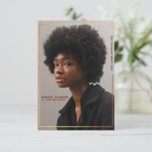 シンプル モダン ゴールド縁 卒業アナウンスメント 招待状 (スタンド正面)