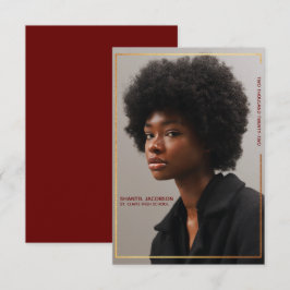 シンプル モダン ゴールド縁 卒業アナウンスメント 招待状