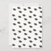 シンプル モダン シンプル ゴールド スクリプト 卒業パーティー 招待状 (裏面)