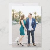 シンプル モダン スクリプト ウェディング セーブザデート (裏面)