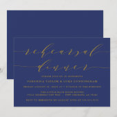 シンプル モダン スクリプト | リハーサル ディナー ご招待 招待状 (正面/裏面)