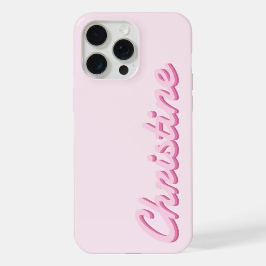 シンプル モダン スクリプト 名前 モノグラム iPhoneケース (裏面)