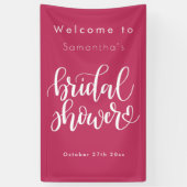 シンプル モダン スクリプト | 最新の結婚前お祝いパーティー 横断幕 (縦)