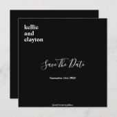 シンプル モダン タイプ 結婚式 Save The Date セーブザデート (正面/裏面)