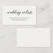 シンプル モダン タイポグラフィ | ウェディングサイト 挿入カード エンクロージャーカード (正面/裏面)