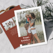 シンプル モダン タイポグラフィ カラー ブロック フォト シーズンカード