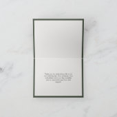 シンプル モダン タンポポ グリーン サンキューカード (内部)