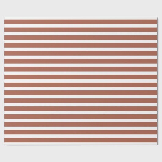 シンプル モダン テラコッタ ストライプ ミニマリスト ラッピングペーパー (フラット)